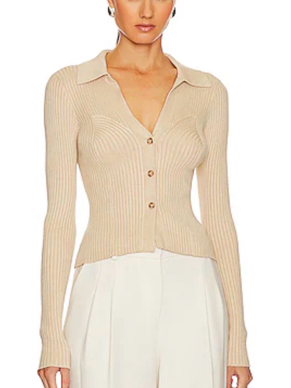 Song of Style Ivali Rib Top in Beige